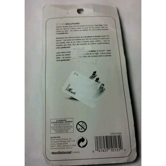 Goody So Secure Curl Clips 10125 24 Pieces Silver Tone Hair Care For Curling - Picture 6 of 6